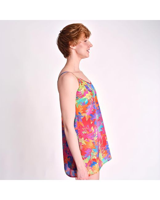 Any Old Iron Red Pastel Lightning Short Dress