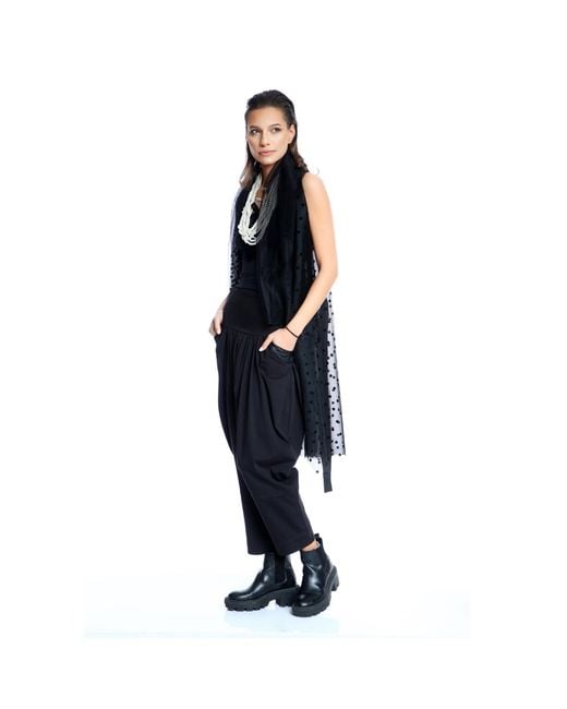 Silvia Serban Black Conical Pleated Pants