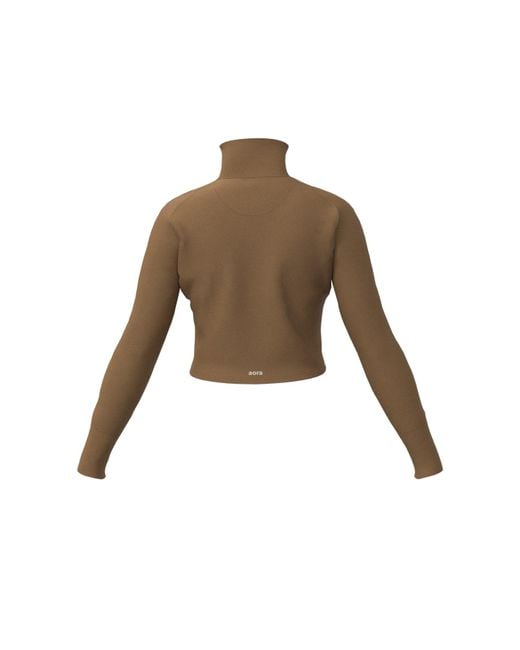 Aora Athletics Brown Miho Half Zip Sweater