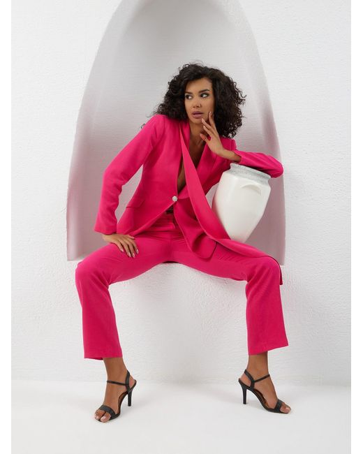 Lumina Eligma Pink Shawl Suit Pants