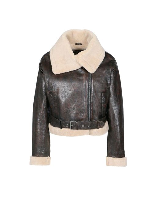 Freaky Nation Black Aviator Leather Jacket Vintage