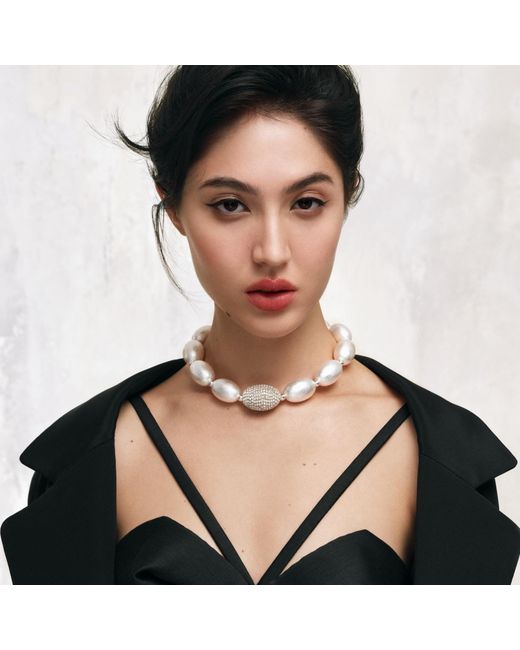Saule Label Metallic Chérie Necklace