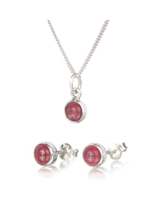 The Jewellery Store London Pink October Birthstone Jewellery Set