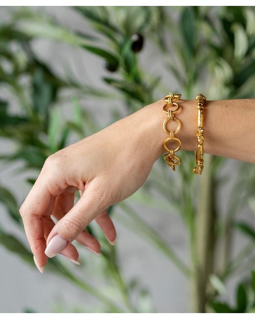 Loni Paul Jewelry Metallic Organic Bead Bracelet