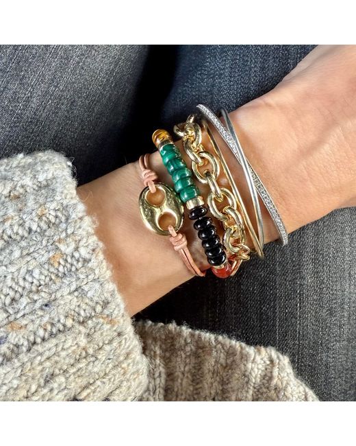 Becket + Quill Black Chunky Multi-Stone Bracelet
