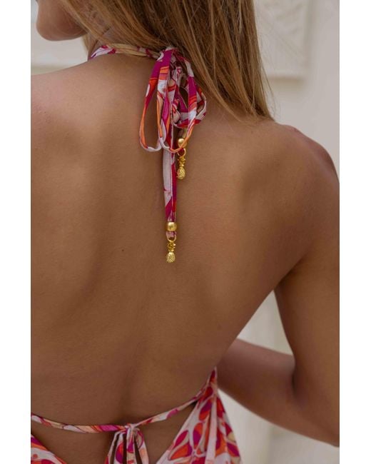 Sophia Alexia Pink Floral Fusion Silk Ibiza Dress
