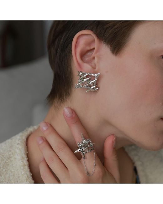 Retro Chic Metallic Starry Earrings