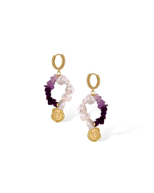 Retro Chic Metallic Crystal Mermaid Earrings