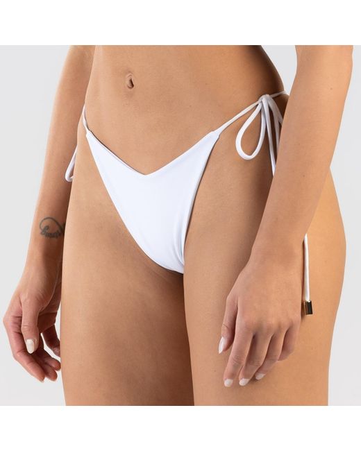 ANTONINIAS White Molly Double Layered Seamless Bikini Bottoms