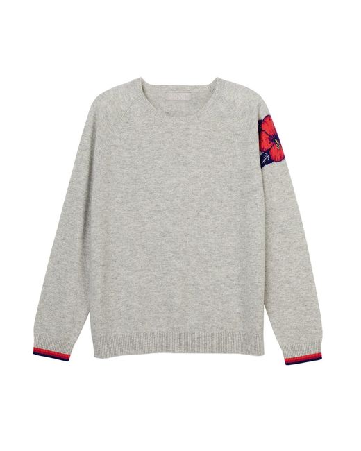 Cove Gray Hibiscus Cashmere Jumper