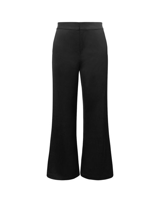Riviera Soirée Black Margot Satin Flared Pants