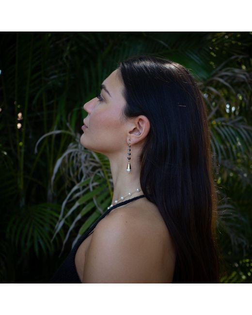 Ebru Jewelry Metallic Mystic Sky Topaz & Pearl Drop Earrings