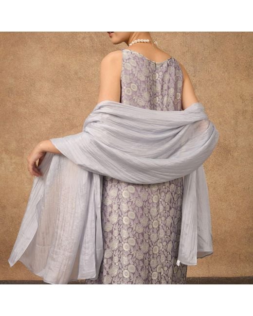 Silk and Bears Gray Silk Scarf – Hand-Dyed Mulberry Silk Shawl, Wedding & Evening Wrap