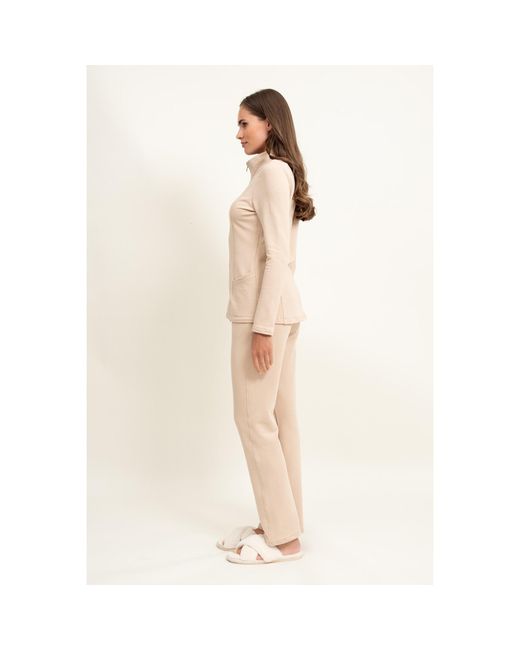 Oh!Zuza Pink Neutrals Zip-Up Funnel Neck Sweatshirt
