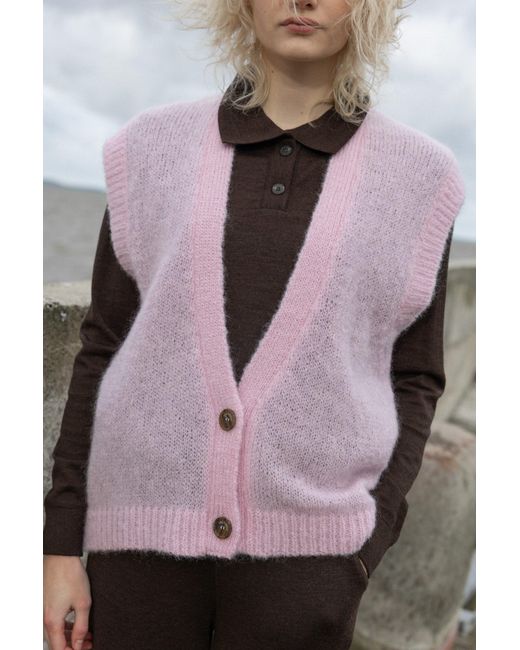SALANIDA Pink Melody Mohair Vest