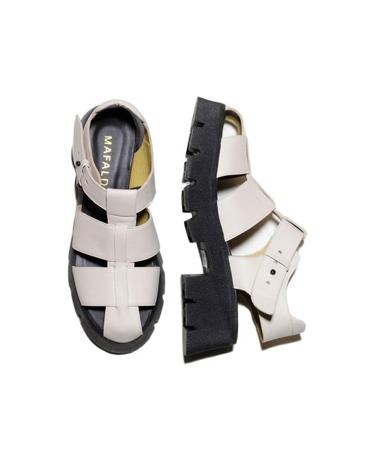 Mafalda Black Aurora Off- Chunky Sole Sandals