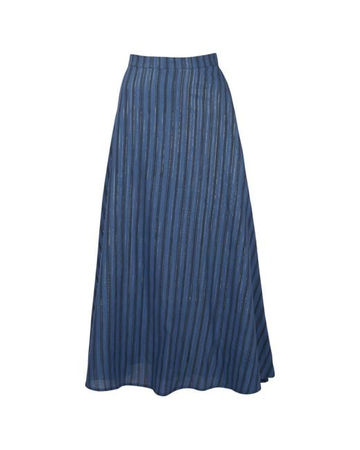 Em & Shi Blue Athena Lurex Skirt