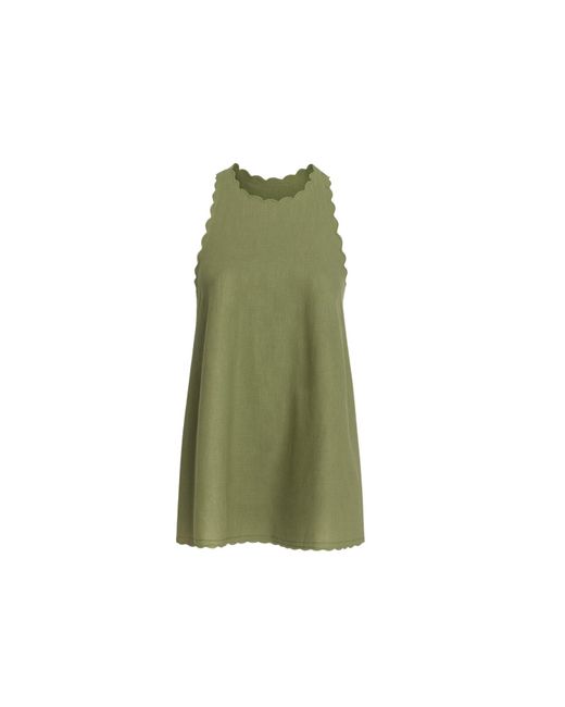 Monlicia Green Calia Mini Linen Dress