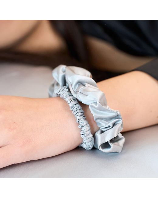 6Fiftytwo® Metallic Pure Mulberry Classic Silk Scrunchies