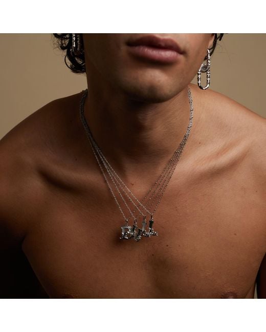 Kasun Metallic Plated S Initial Necklace With Marble