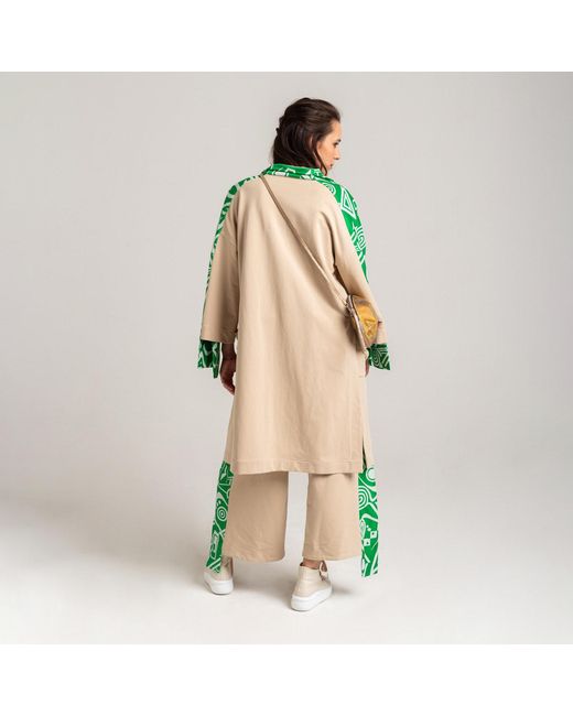 ARTISTA Green Neutrals Constellation Coat