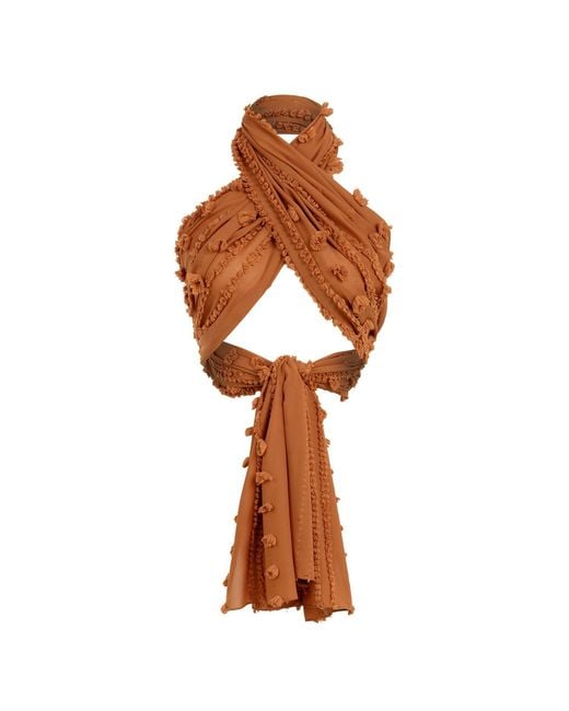 Lilamie Brown Capri Crossed Wrapped Summer Bustier Top-Brick