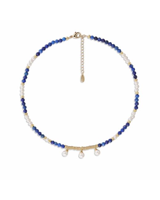 Retro Chic Blue Poseidon Necklace