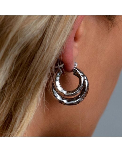 Aaria London White Mini Chateau Hoops