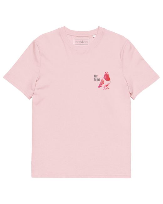 Anchor and Crew Pink Cotton Eight Fight Or Flight Club Editions Organic Cotton T-Shirt