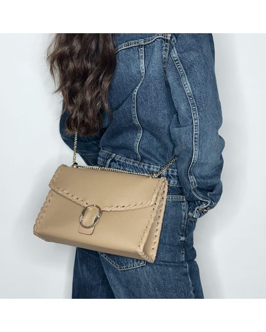 Ruj Heritage Natural Neutrals Shoulder Bag Caffellatte