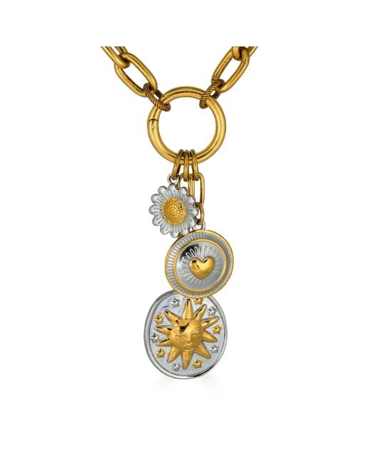 Loni Paul Jewelry Metallic Mixed Metal Charm Cluster Necklace