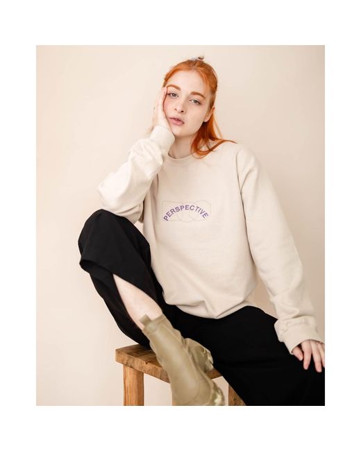 Nooltrends White Neutrals Perspective Sweatshirt Gender Neutral for men