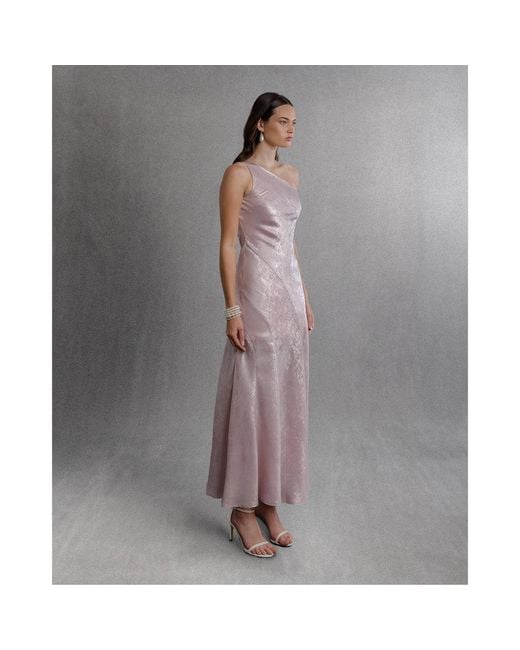 Aisl Pink One-Shoulder Maxi Dress