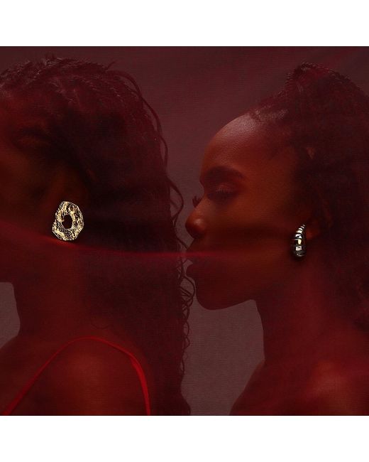 Superdivajewellery Metallic Teja & Pear Drop Earrings