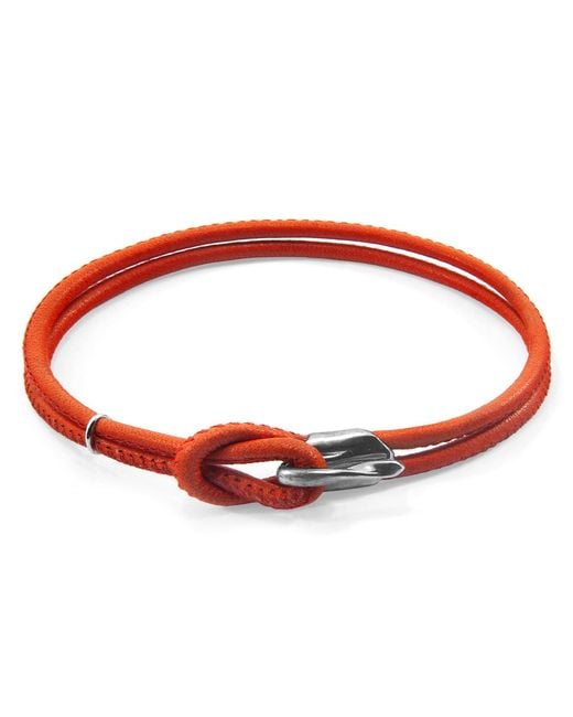 Anchor and Crew Red Apple Orla & Nappa Leather Bracelet