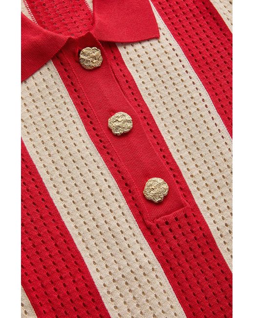 Exquise Red Harlow Knit Blouse