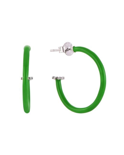 Pinnole Green Earrings
