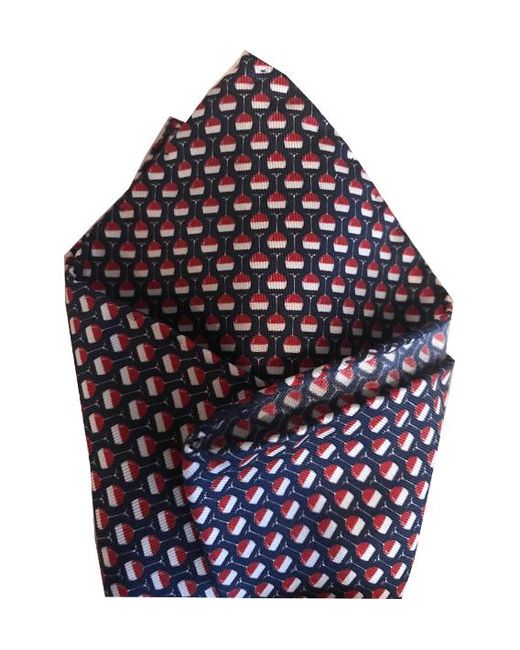 Lazyjack Press Blue On Cloud Wine Pocket Square for men