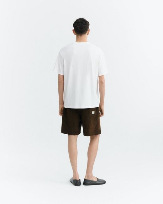 Thinking Mu White Aaron Crayon Flower T-Shirt for men