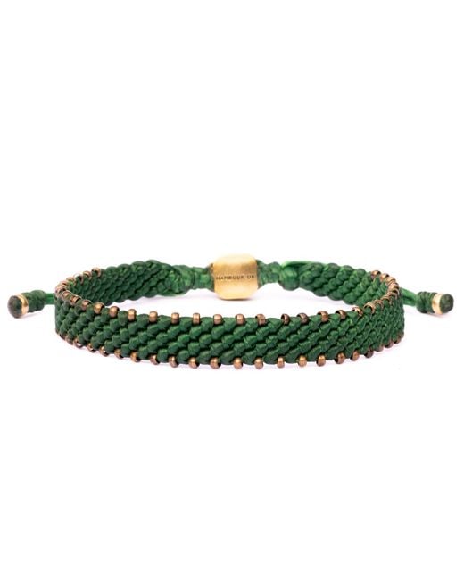 Harbour Uk Green Bronze Connection Wide Rope Bracelet for men