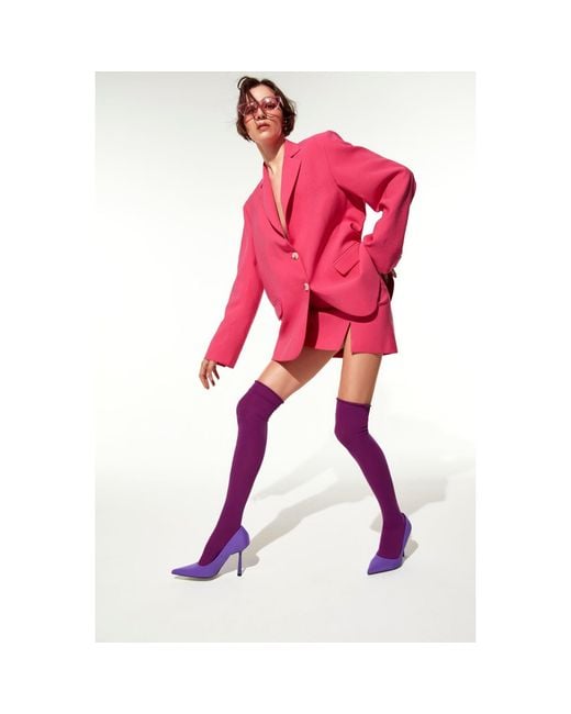 NAZLI CEREN Vance A Line Mini Skirt In Bubble Gum Pink