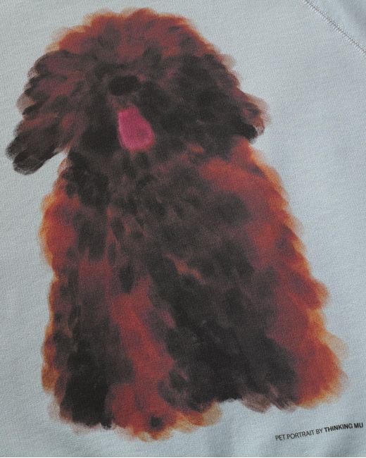 Thinking Mu White Pet Bonnie Sweatshirt