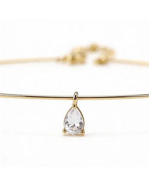 By Virgo Metallic Celeste Drop Necklace
