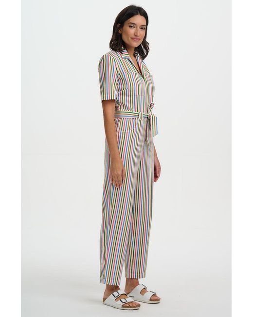 Sugarhill Multicolor Meredith Boilersuit Multi, Colourful Canvas Stripe
