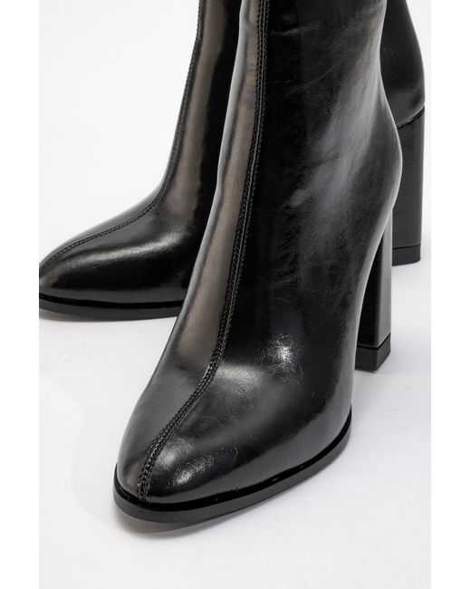 Prologue Shoes Blue Jewel Cilt High Heel Boot