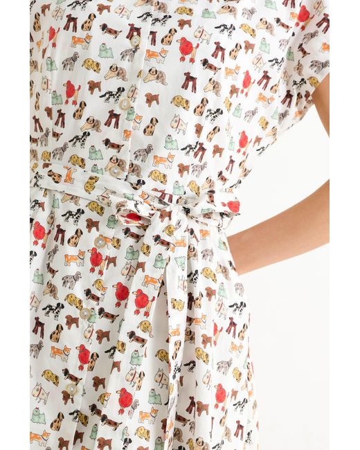 Louche Multicolor Danica Dogs Day Short Sleeved Shirtdress