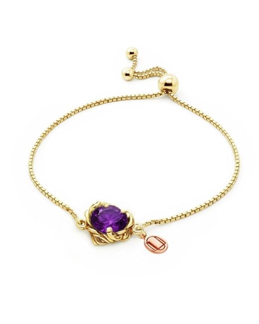 Unaloe Metallic Coleus Vermeil Bracelet With Zirconia – Elegant Adjustable Jewelry For