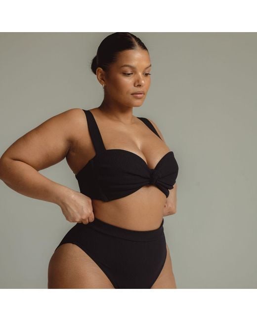 Montce Black Rib Hayden Bikini Top