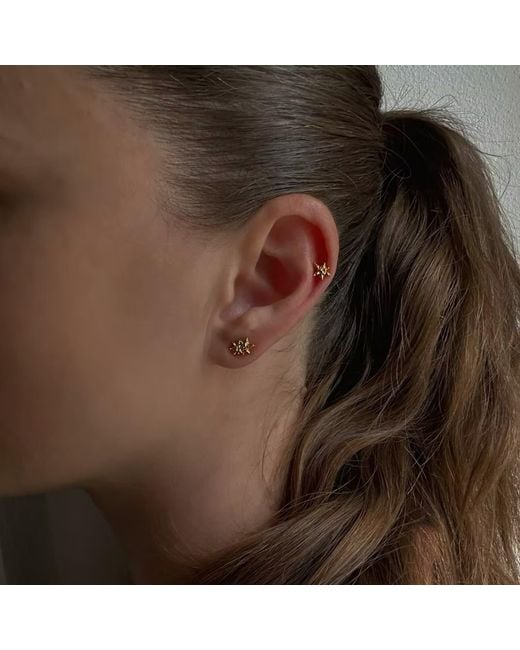 Martina Rozenberg Smira Jewelry White The Mono Earring Double Star