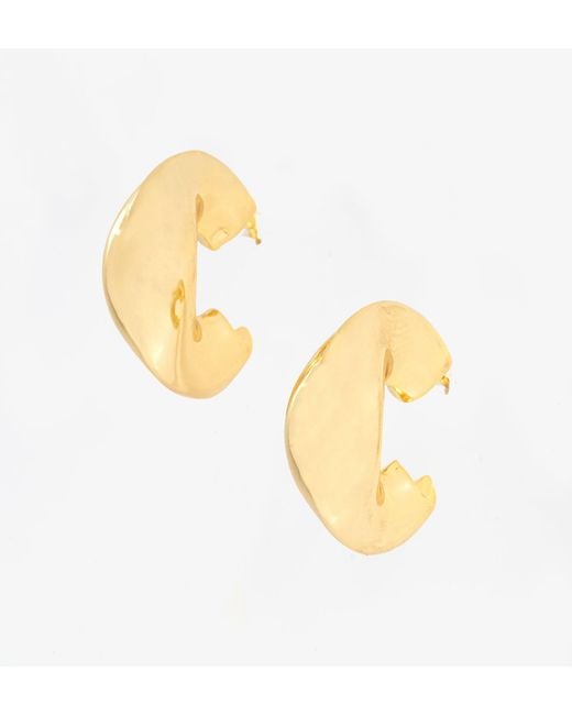 Uchi and Soto Metallic Nami Wave Hoops